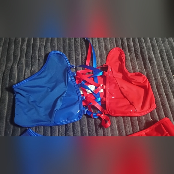 Fantasy Costume  Sexy Shiny Splice Knot Lingerie Set - Picture 3 of 3